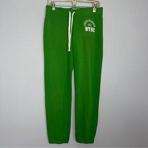 Abercrombie & Fitch Lime Green NY92 Sweatpants Size Small EUC